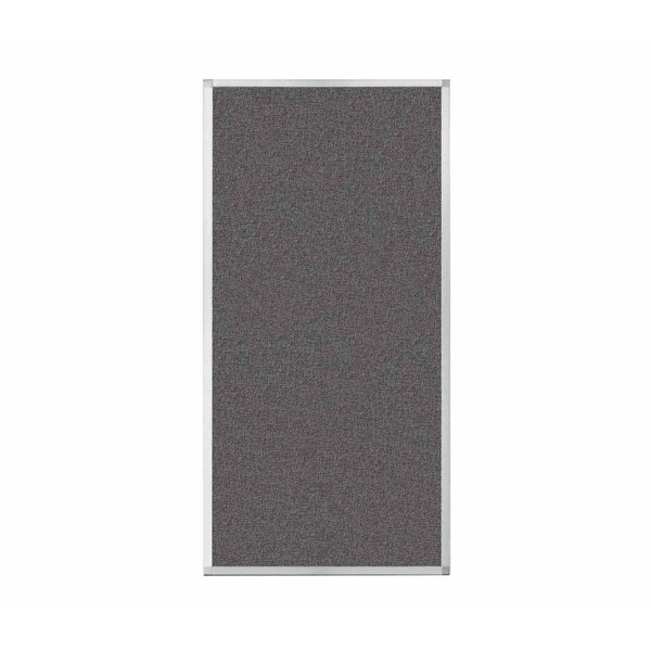 Versare Hush Panel Configurable Cubicle Partition 3' x 6' Charcoal Gray Fabric 1852307 - main